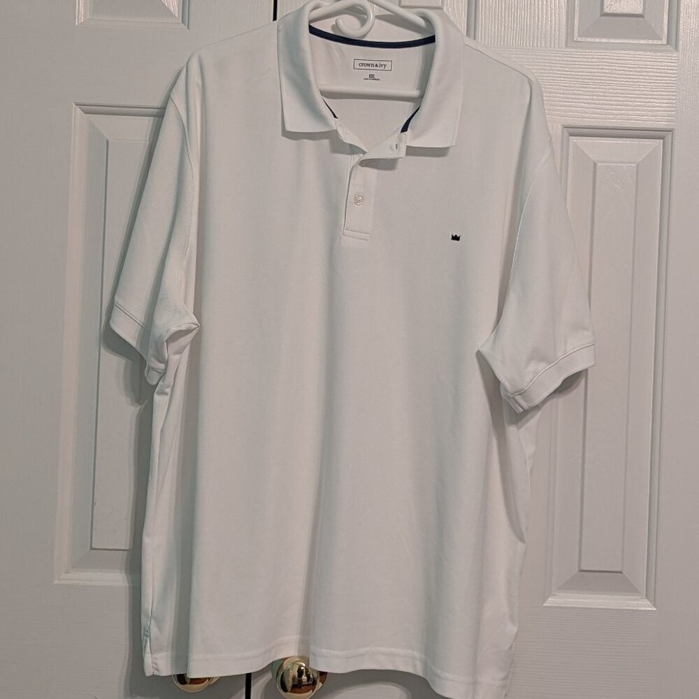 Men's Crown & Ivy Polo Shirt XXL White
